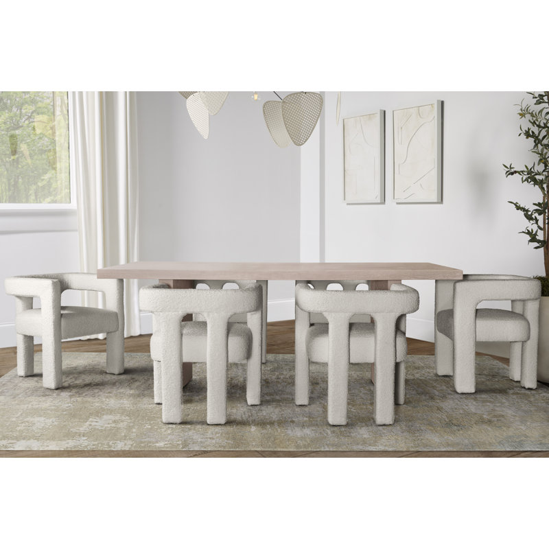 Aruna 7 - Piece Extendable Dining Set, Ivory