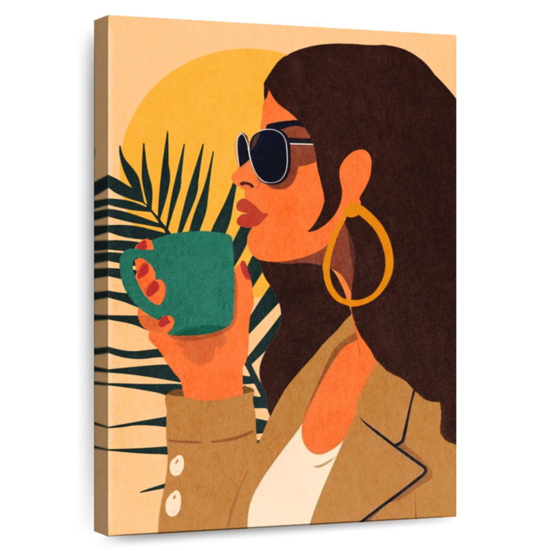 Boho Latina Coffee, 39" H x 26" W