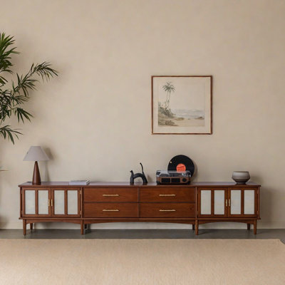 Mid-century rare design wooden TV cabinet