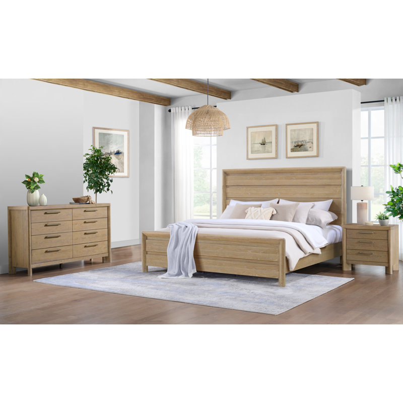 Ensemble de chambre avec commode et 2 tables de chevet Sand Dune, 3 pcs: Dresser, Bed, Nightstand, Grand