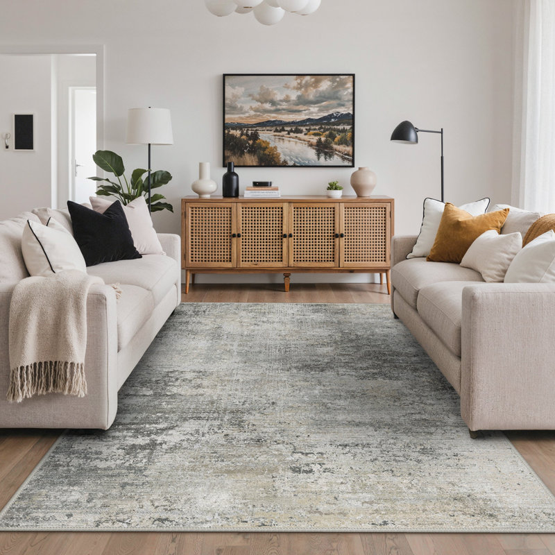 Abstract Area Rug, Rectangle 200 x 290 cm