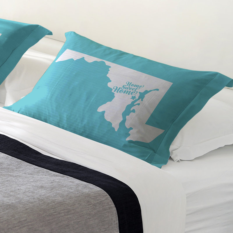Polyester Sham Set, Microfiber, King, Teal