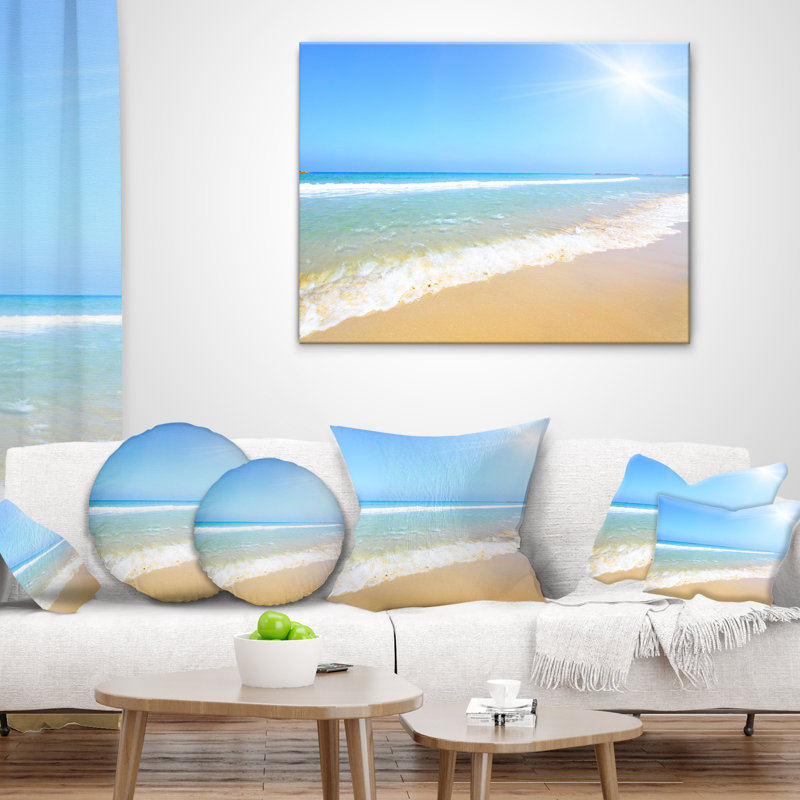 Coussin lombaire photo en mer soleil over tropical mer