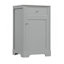 Meuble-lavabo de 20 po avec lavabo, armoire de salle de bain avec porte à fermeture douce, support de rangement et tablette réglable, gris-561889507