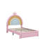Lit simple tapissier arc-en-ciel, lit plateforme en velours avec tiroir Princess-245476954