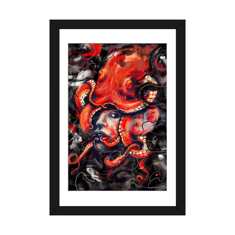 « empress octo », impression sur toile, H 24 po x l 16 po x P 1 po, Toile tendue, Blanc