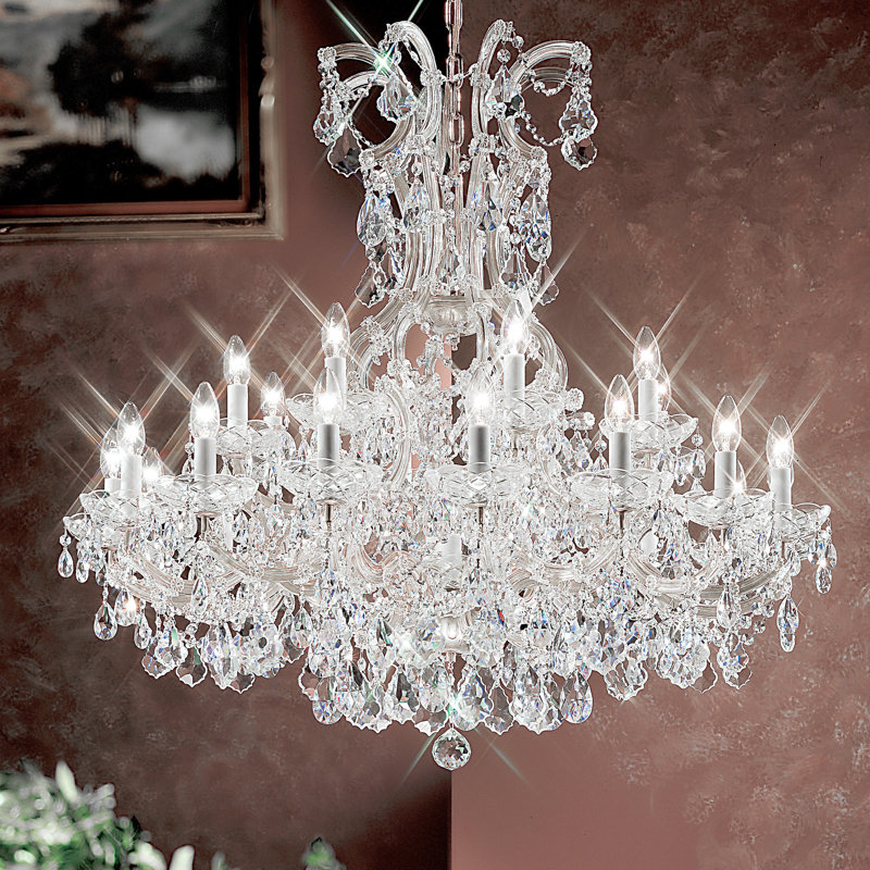 Lustre empire 25 lumières Falson, Chrome, Crystalique