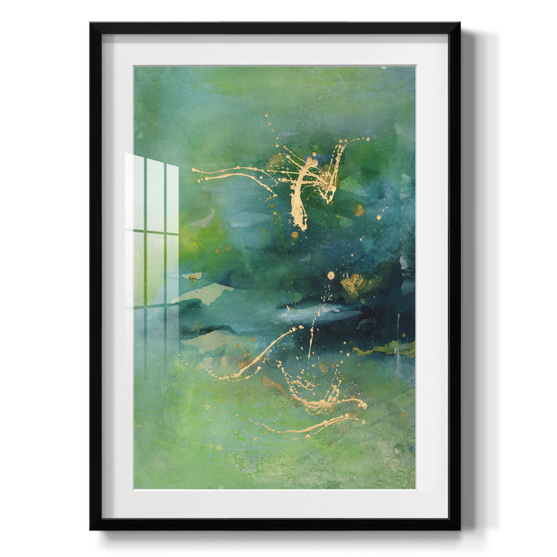 Peaceful Diptych II -Framed Print, 25.5" H x 17.5" W, Black
