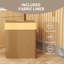 100L Laundry Basket with Lid, Washing Basket for Bathroom, Brown-2132228866
