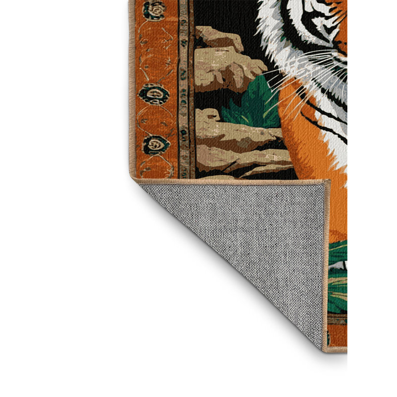 Tapis lavable avec tigre royal du Bengale, Rectangulaire 2 pi x 3 pi