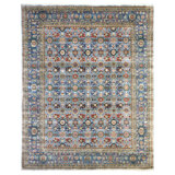 Mina Khani Wool Southwestern Area Rug in Blue/Aqua/Brown