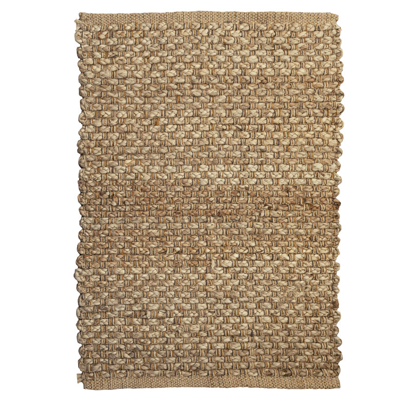 Handmade Braided Jute Brown Rectangular Area Rug