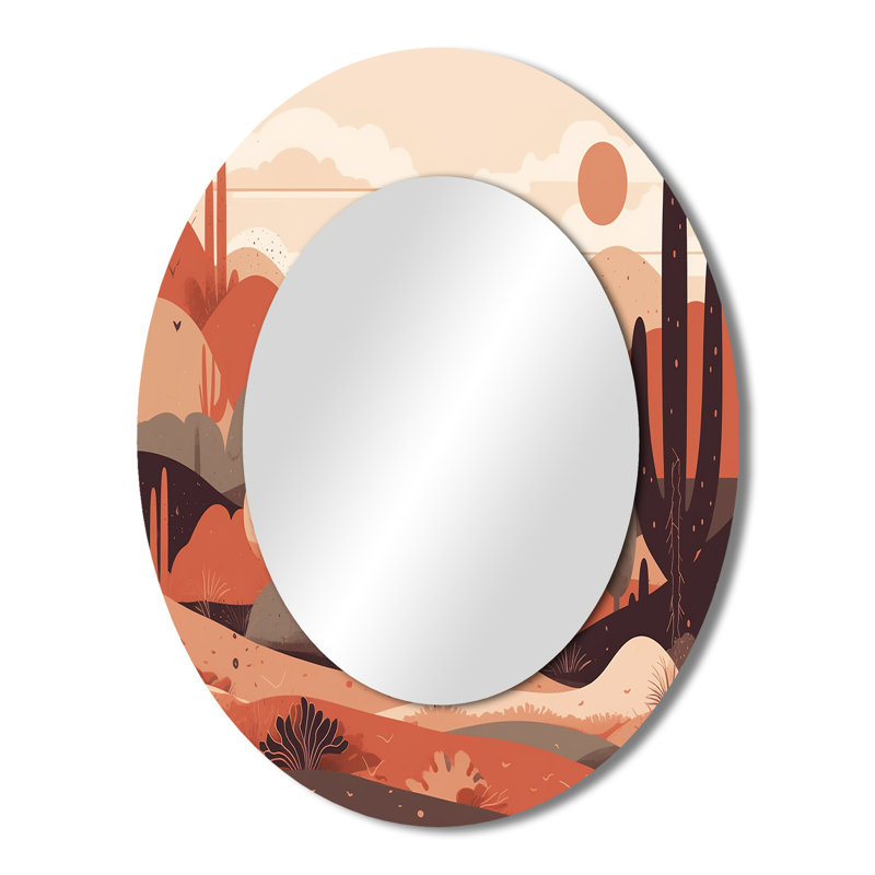 Miroir décoratif sur métal Sublime Desert Simplicity - Paysages, 43 po x 33 po