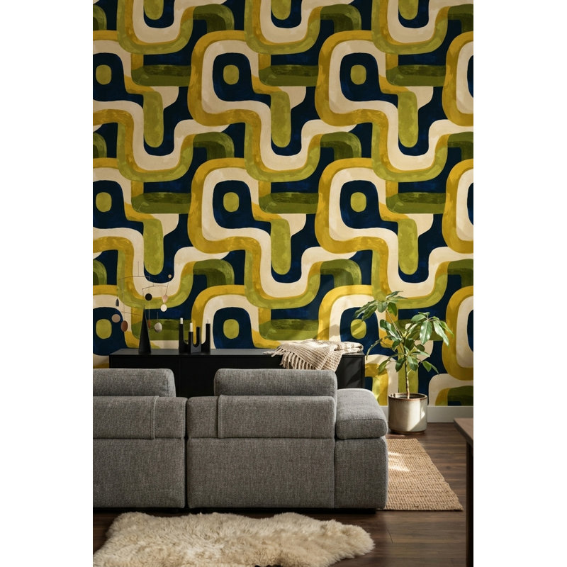 Papier peint Mid Mid Century Modern, Peel and Stick