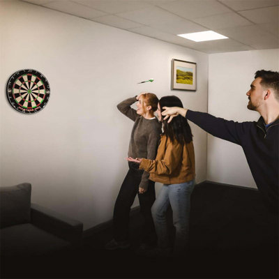 Darts - Masters Pro Premium Bristle Dartboard Set - Includes Dart Board, Darts, Flights, Shafts And Oche Strip - Professional Steel Tip Darts & Dart Board For Adults