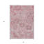 Tapis intérieur lavable damassé rose et gris 3 pi x 5 pi