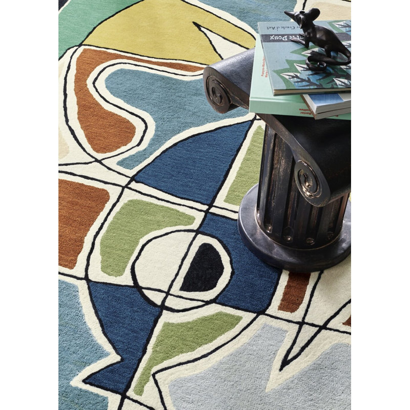 Caprice Handmade Wool Abstract Area Rug, Rectangle 5'7" x 7'10"