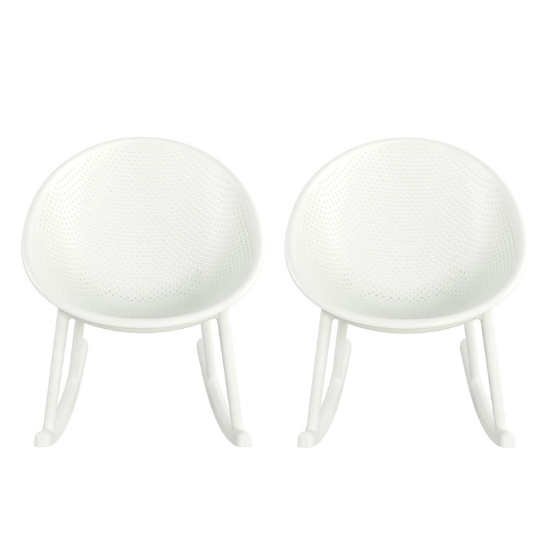 Chaise berçante Gable (ensemble de 2), Blanc