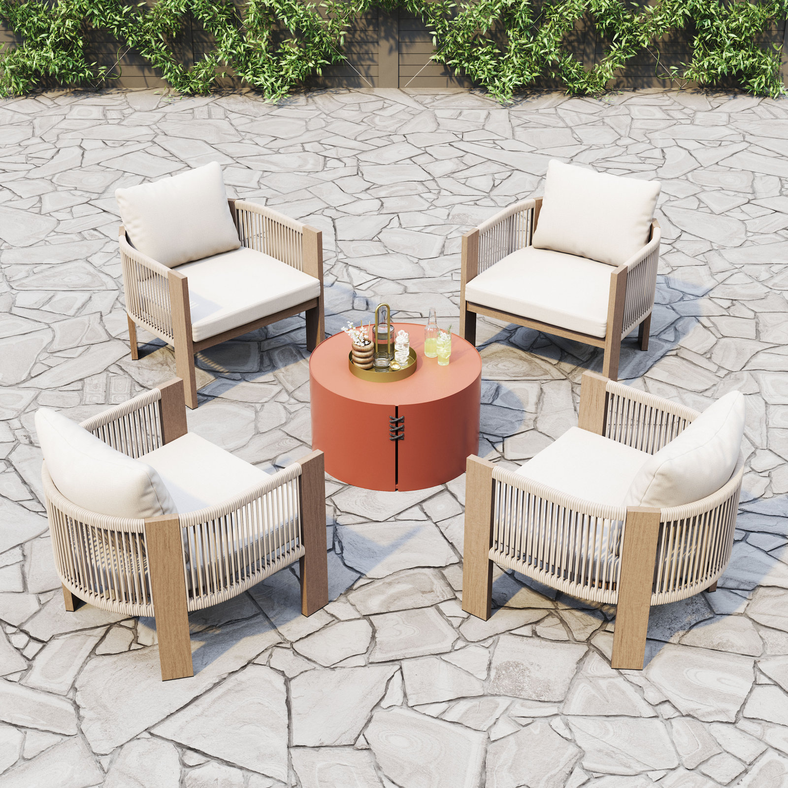 Leota Patio Chair with Cushions