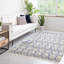 Tapis gris en jute / sisal tissé à la main à motif géométrique Duran-887245260