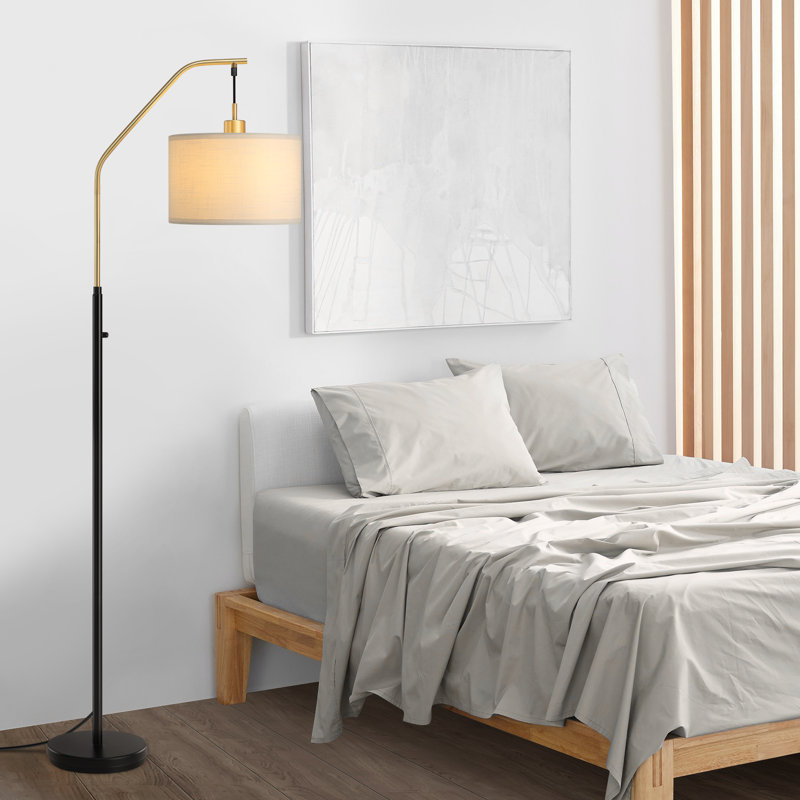 Mccurry 68" Arched Dimmable Floor Lamp, Black/Gold