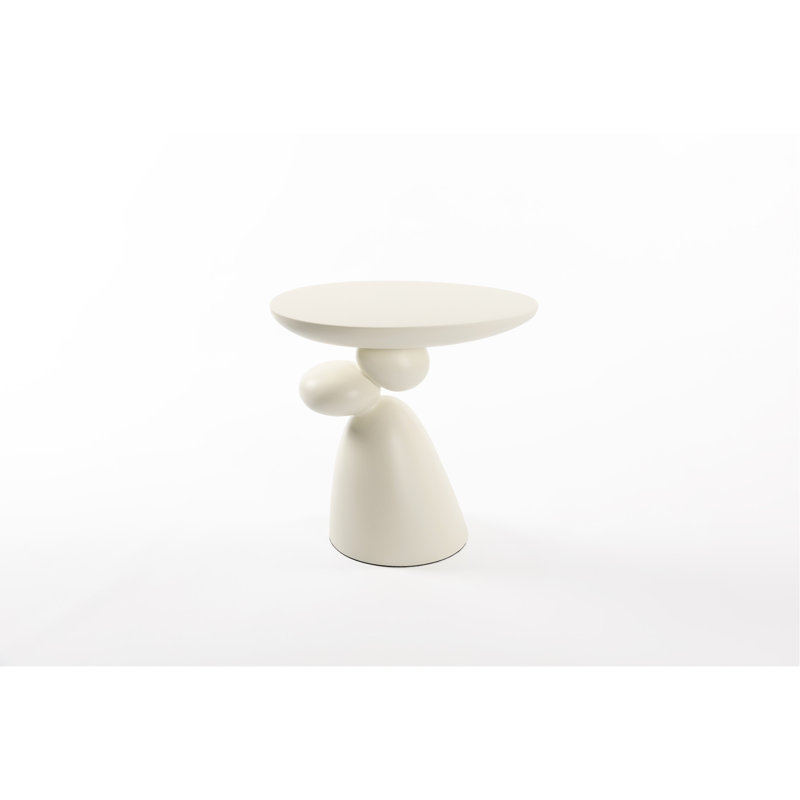 Modern Minimalist Fiberglass End Table, Oval Coffee Table With For Home Decor, Milk White, Stable & Scratch , Easy To Maintain Side Decoration, Guestroom, Waterproof, No Assembly Needed