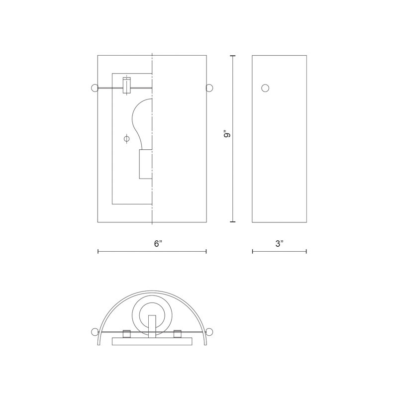 Hudson 1 - Light Flush Mounted Sconce