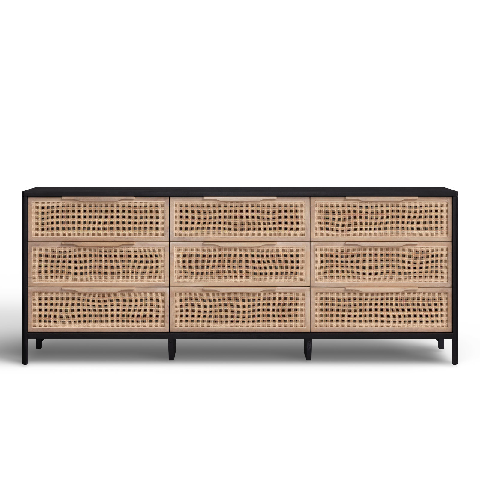 Birch Lane™ Nellie 9 Drawer Cane Dresser & Reviews | Wayfair