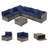 7 Pieces Outdoor Patio Set with WPC Coffee Table-578499584