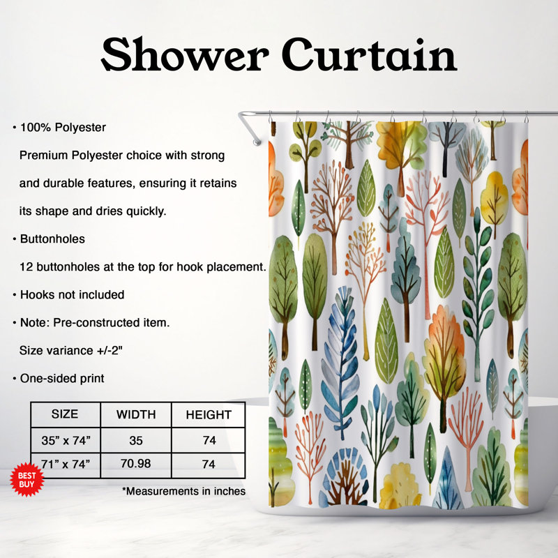 Rideau de douche Spring Merge - Premium, H 74 po x l 71 po