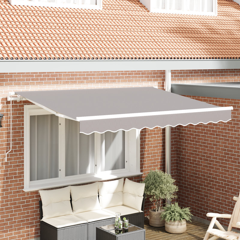 vidaXL Awning Replacement Fabric Light Grey 110.24 x 96.46 in, 118.1" W x 98.4" D, Light Grey