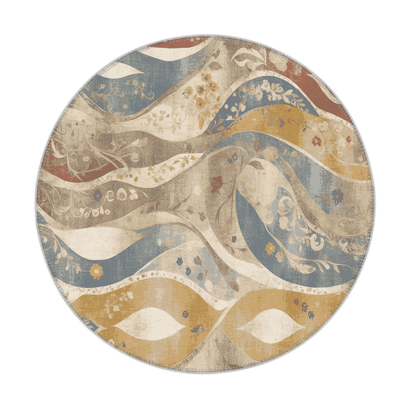 Snazzy Sparkle Indoor And Outdoor Area Rug, Round 5'