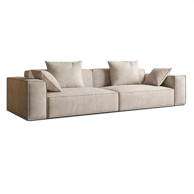 Coussin modulaire 100% polyester, H 28,35 po x l 102,36 po x P 39,37 po, 3, Beige