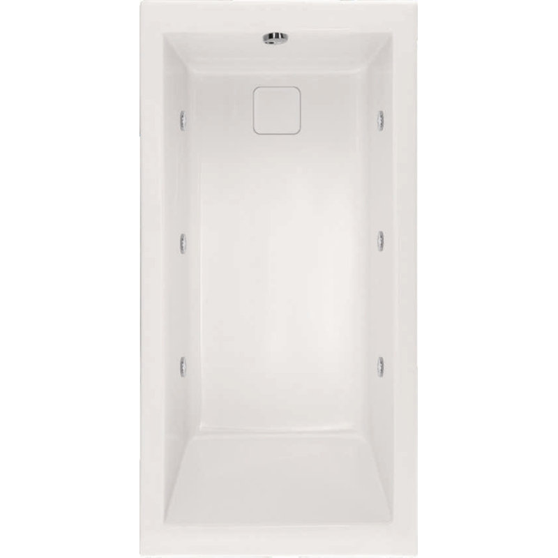 Marlie 66'' x 36'' Drop-In Acrylic Bathtub, Bone, White