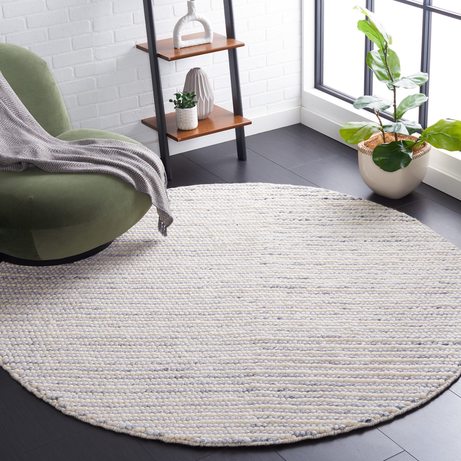 Cleodora Handmade Rug, Round 6'