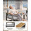 Ensemble de conversation pivotant en aluminium pour 2 personnes avec coussins en oléfine et table d'appoint