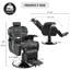 Fauteuil de coiffeur inclinable robuste, fauteuil de coiffeur inclinable hydraulique polyvalent pour salon de beauté, pivotant à 360 ° et réglable en hauteur, pour salon de coiffure et salon de beauté, équipement de coiffage spa