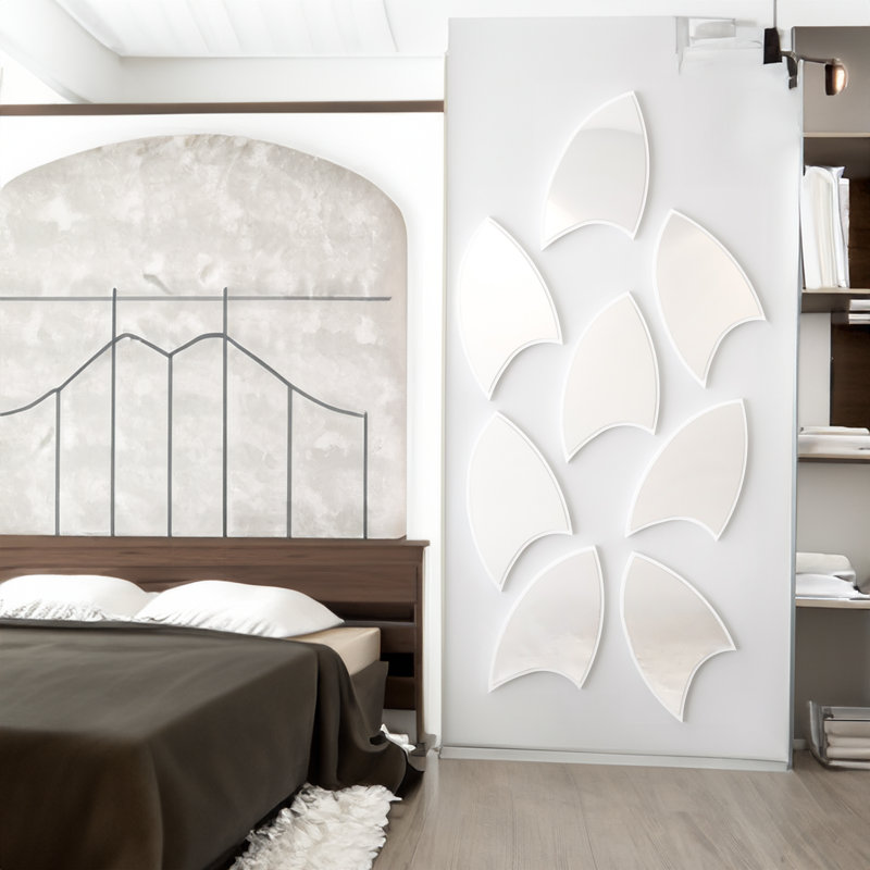 Miroir en bois manufacturé, Blanc