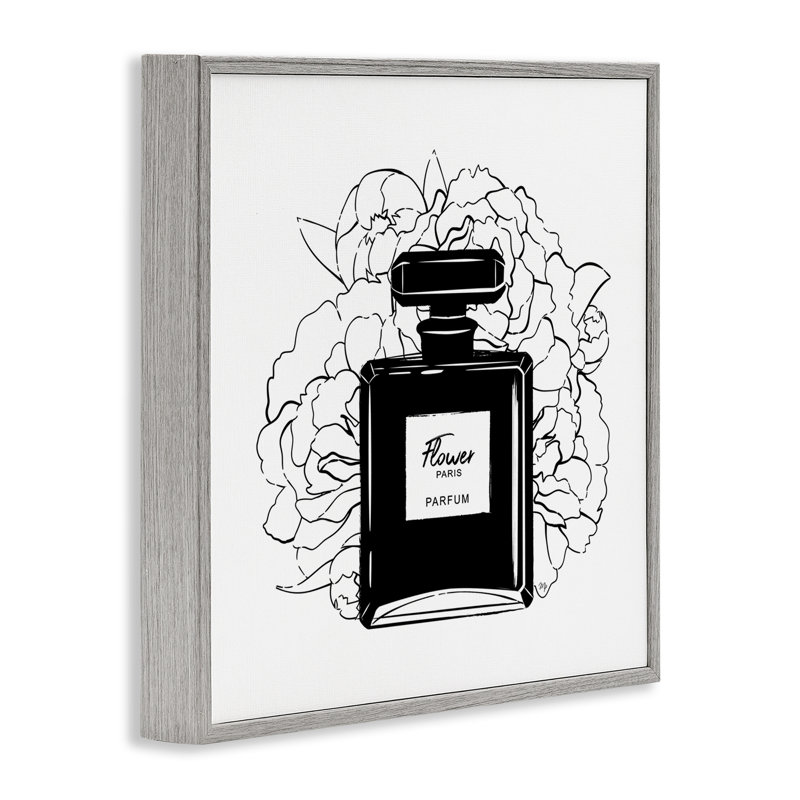 «Black Perfume & Roses», estampe numérique encadrée par Martina Pavlova, H 12 po x l 12 po, Estampe numérique Farmhouse