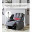 Fauteuil inclinable électrique pour le salon, fauteuil inclinable électrique de massage pivotant à 360 °, avec massage et chaleur, port USB, porte-gobelets, poche latérale