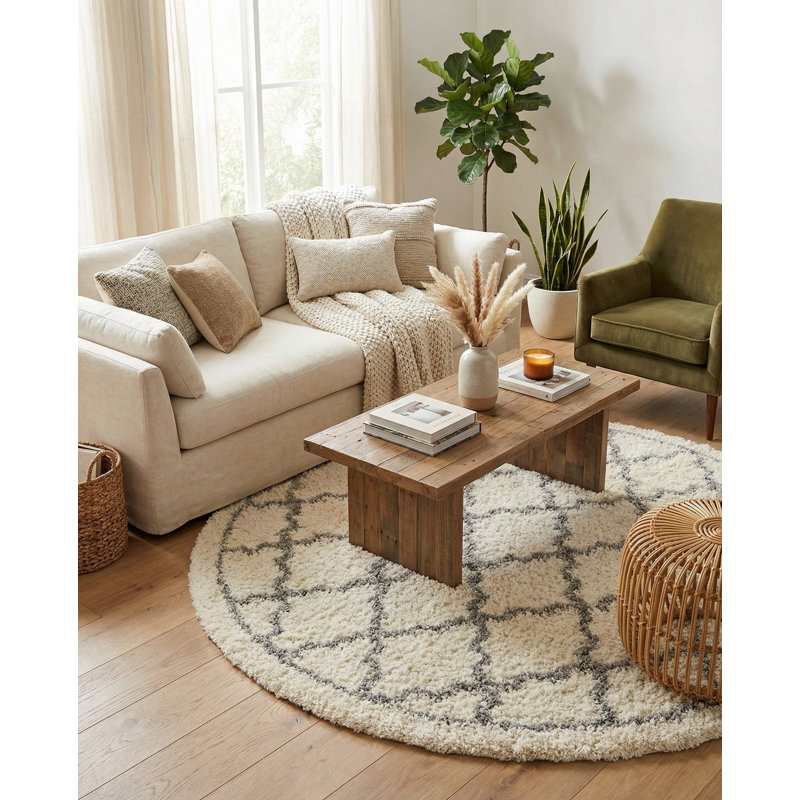Tapis Tarquinio, Rond 10pi, Ivory