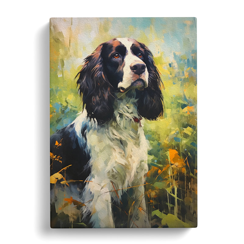 English Springer Spaniel Impressionism - Wrapped Canvas, 60cm H x 40cm W x 3cm D
