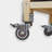50.2" W Solid Wood Kitchen Island with Stainless Top