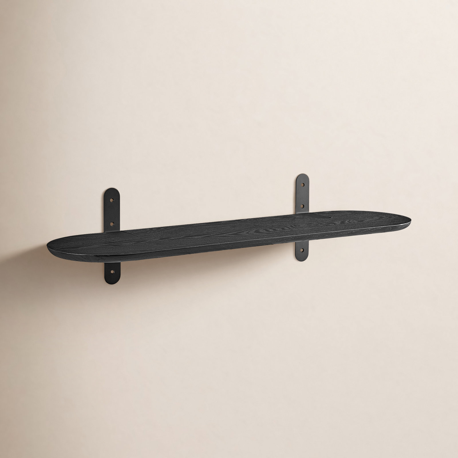 Poe 36" Bracket Shelf, Black, Black