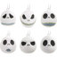 Ensemble de 6 mini-ornements de Noël Jack Skellington de Disney Tim Burton, The Nightmare Avant Noël, incassable