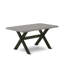 X-Style Mid-Century Modern Dining Table - a Rectangle Wooden Table Top with Stylish Legs, Wire Brushed Black-851934120-851934117-851934124
