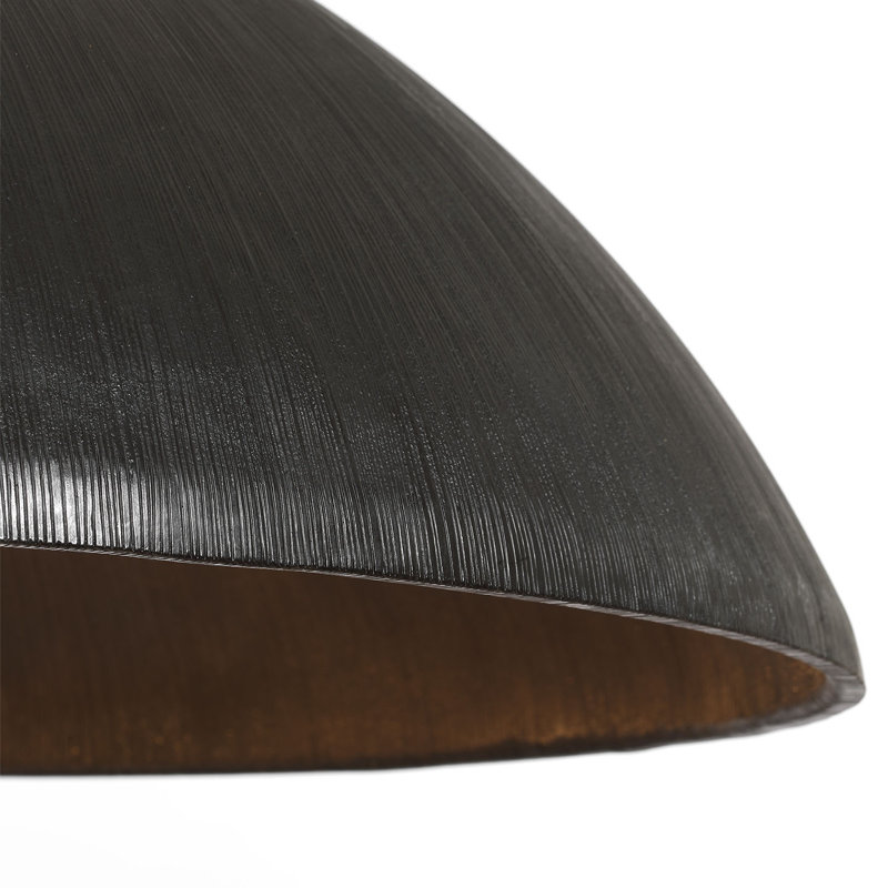 Kelly Wearstler Utopia Sculpted Pendant with White Glass, Aged Iron, 60.25" H x 48" W x 48" D