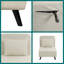 Chaise longue 3 en 1 pliable en lin avec dossier réglable, repose-pieds et coussin détachable, fauteuil convertible-28529164