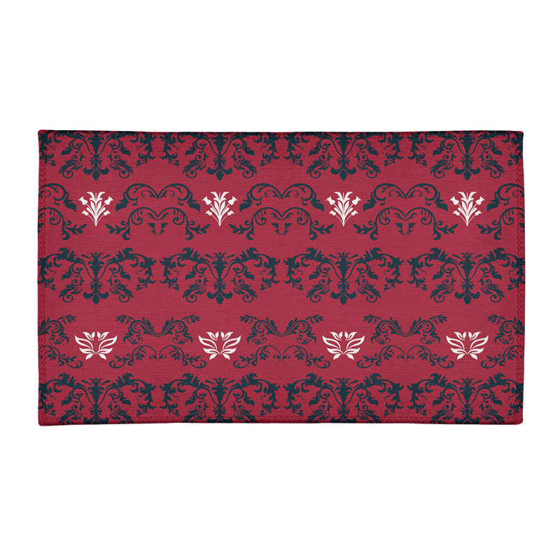Damask Indoor Rug, Rectangle 2' x 3'