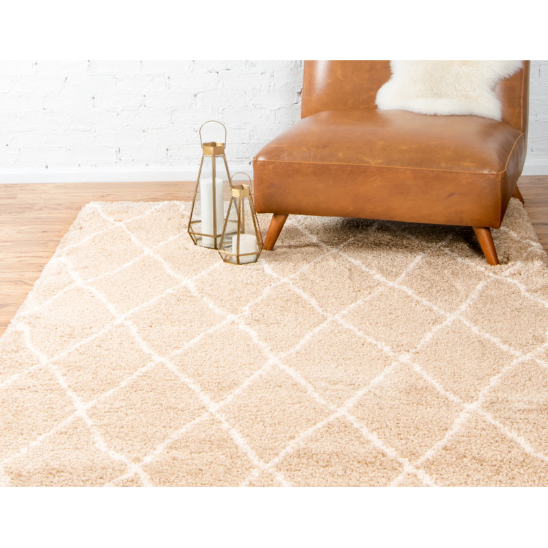Geometric Shag Area Rug